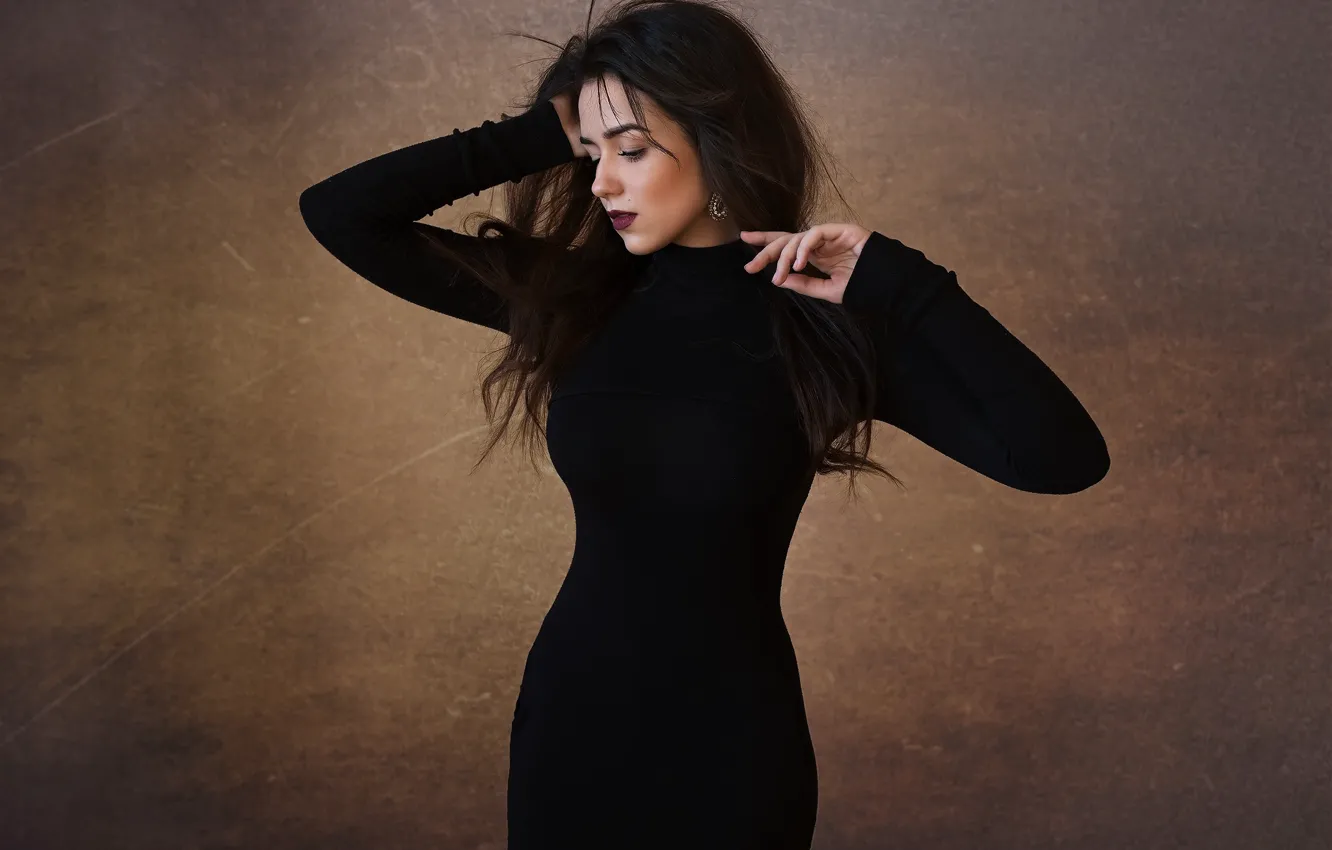 Photo wallpaper girl, pose, hands, figure, dress, Christina, Dmitry Shulgin