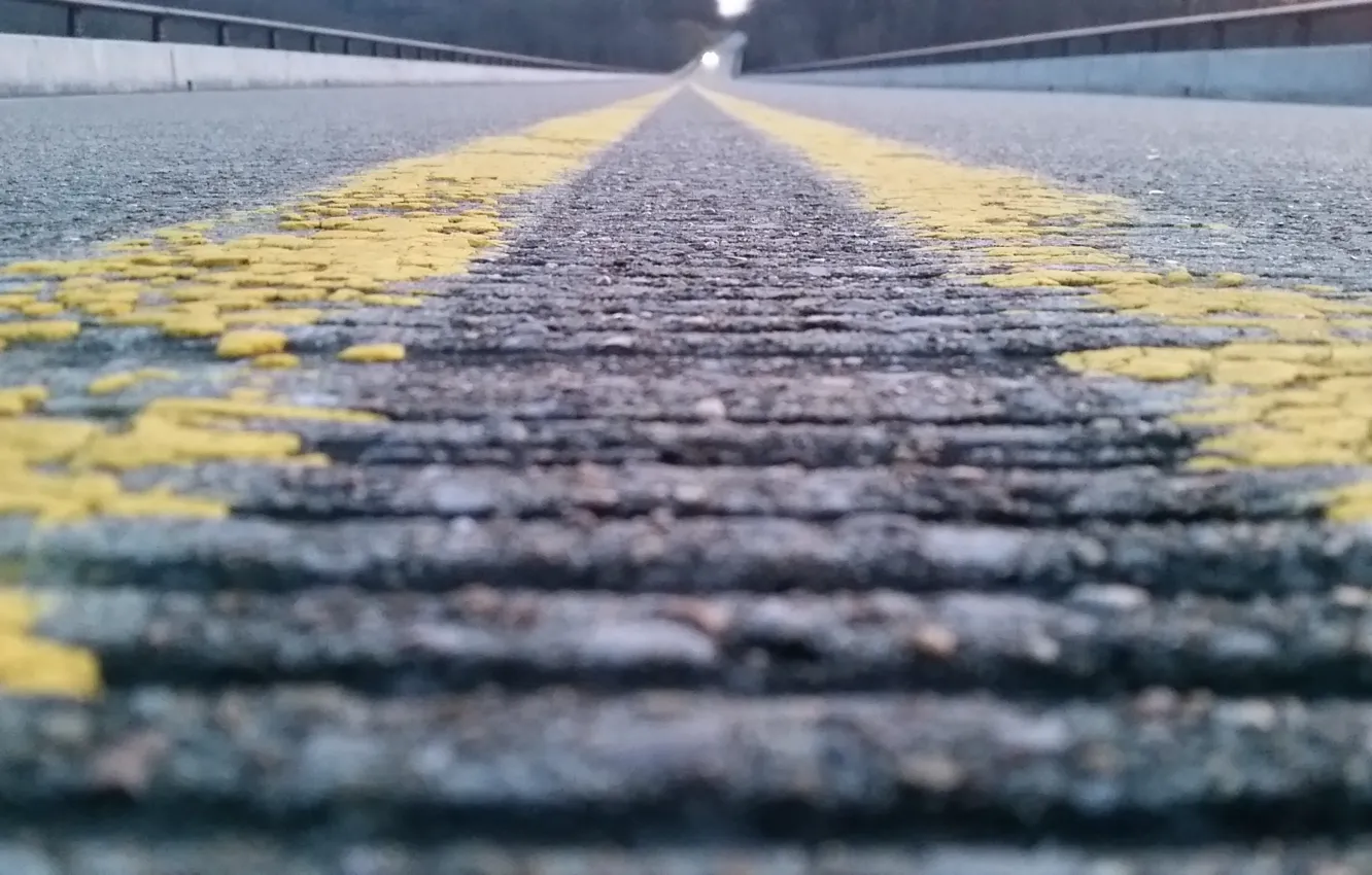 Photo wallpaper road, markup, yellow marking, yellow marking