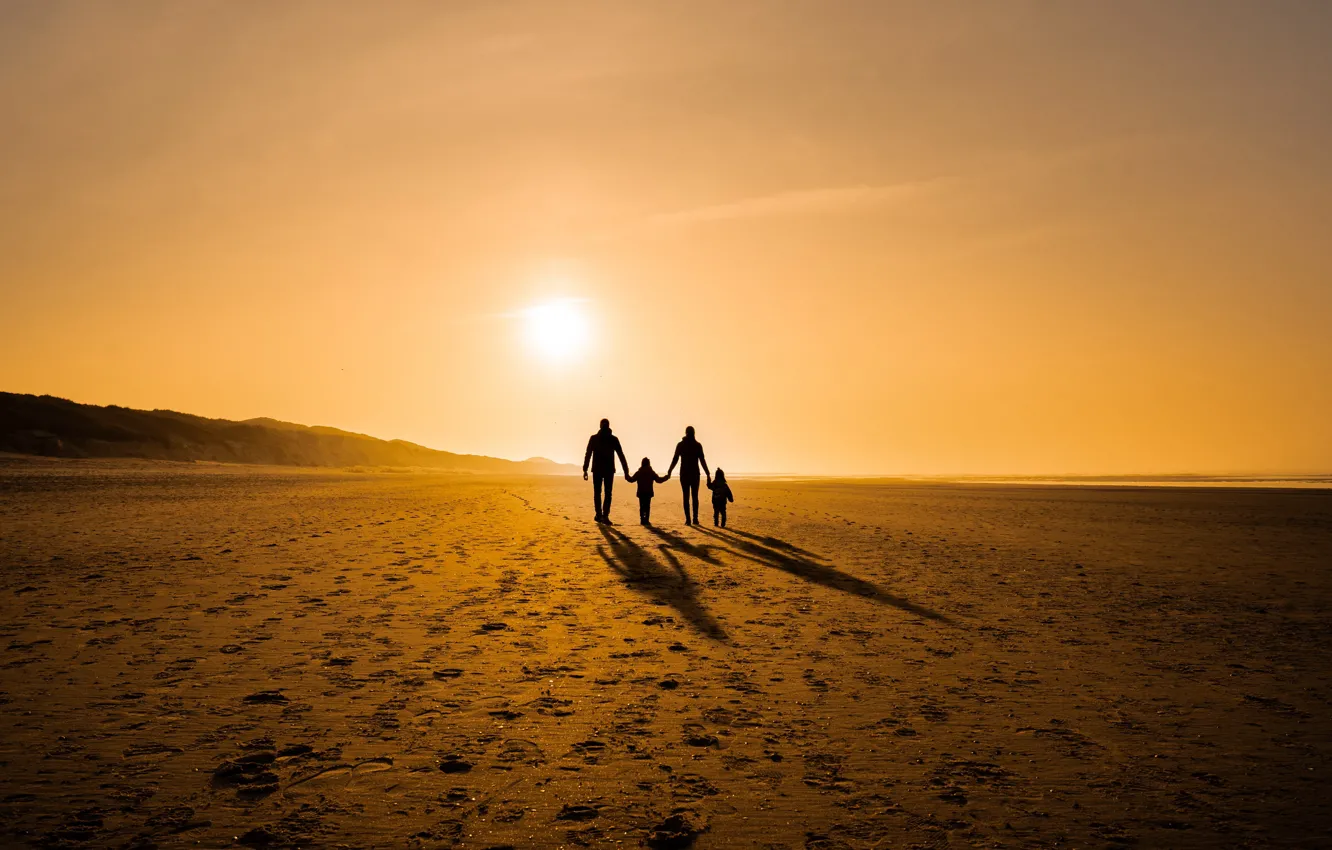 Photo wallpaper light, hope, life, people, family