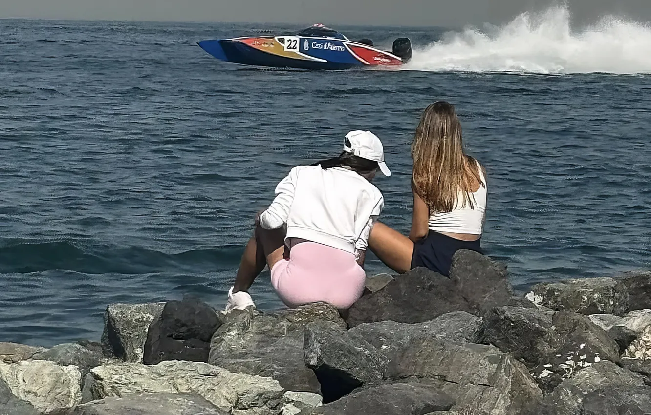 Photo wallpaper race, boat, speed