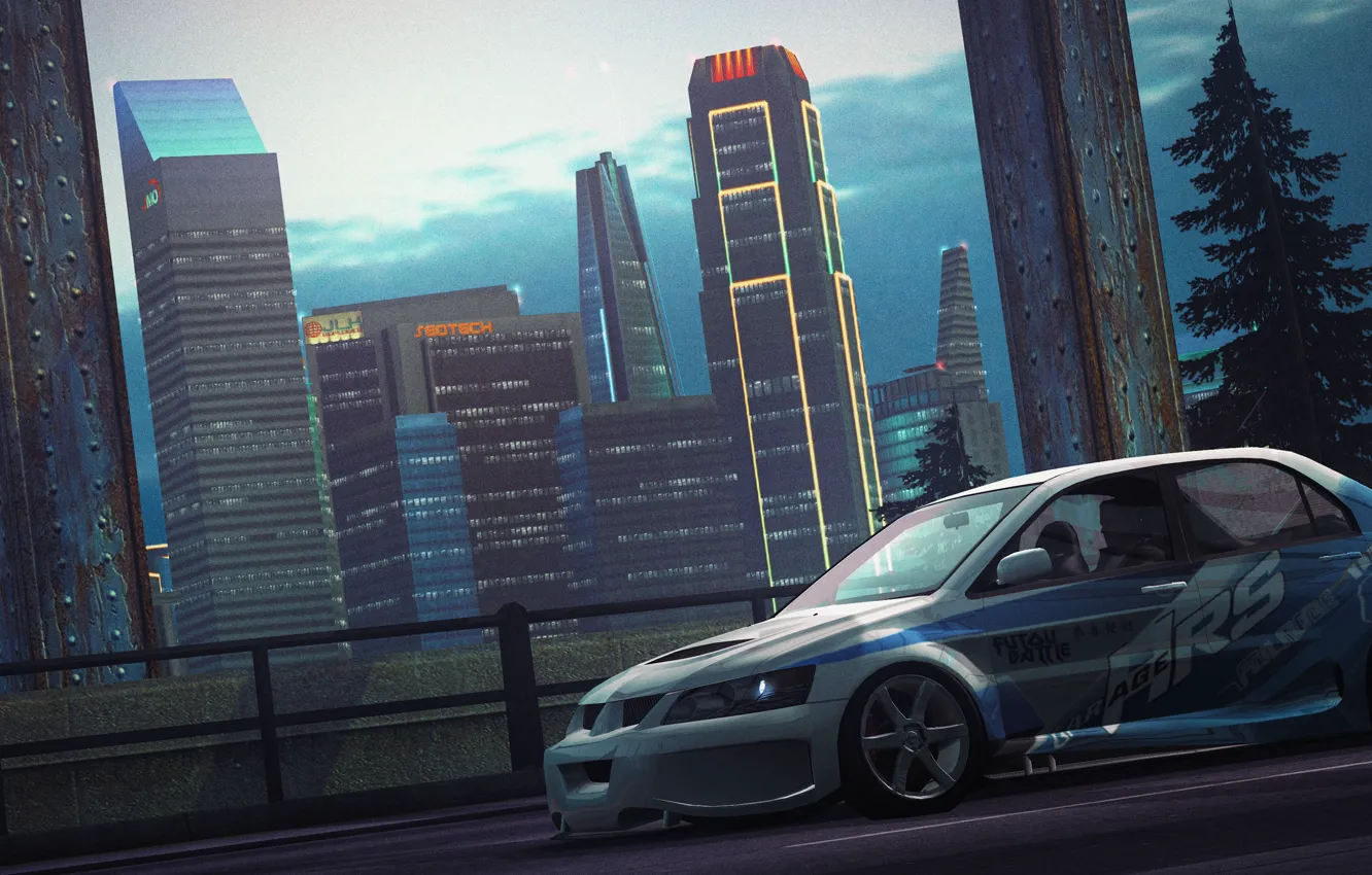 Photo wallpaper Japan, Need for Speed world, Mitsubishi Evolution VIII