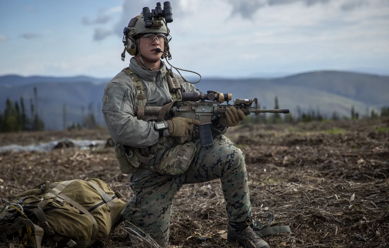 Photo wallpaper weapons, army, soldiers