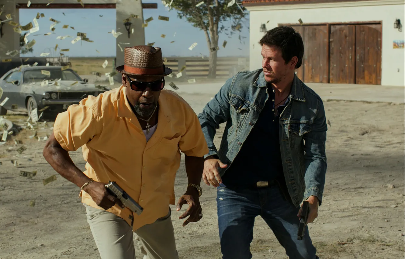 Photo wallpaper photo, Mark Wahlberg, Stig, Mark Wahlberg, Denzel Washington, Denzel Washington, Two guns, 2 guns