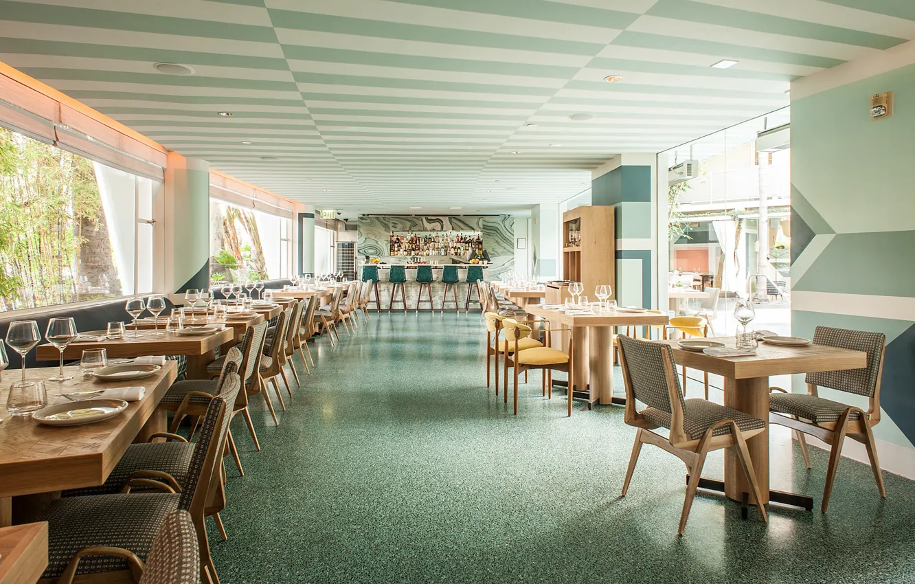 Photo wallpaper interior, bar, restaurant, the hotel, Beverly Hills, Avalon Hotel