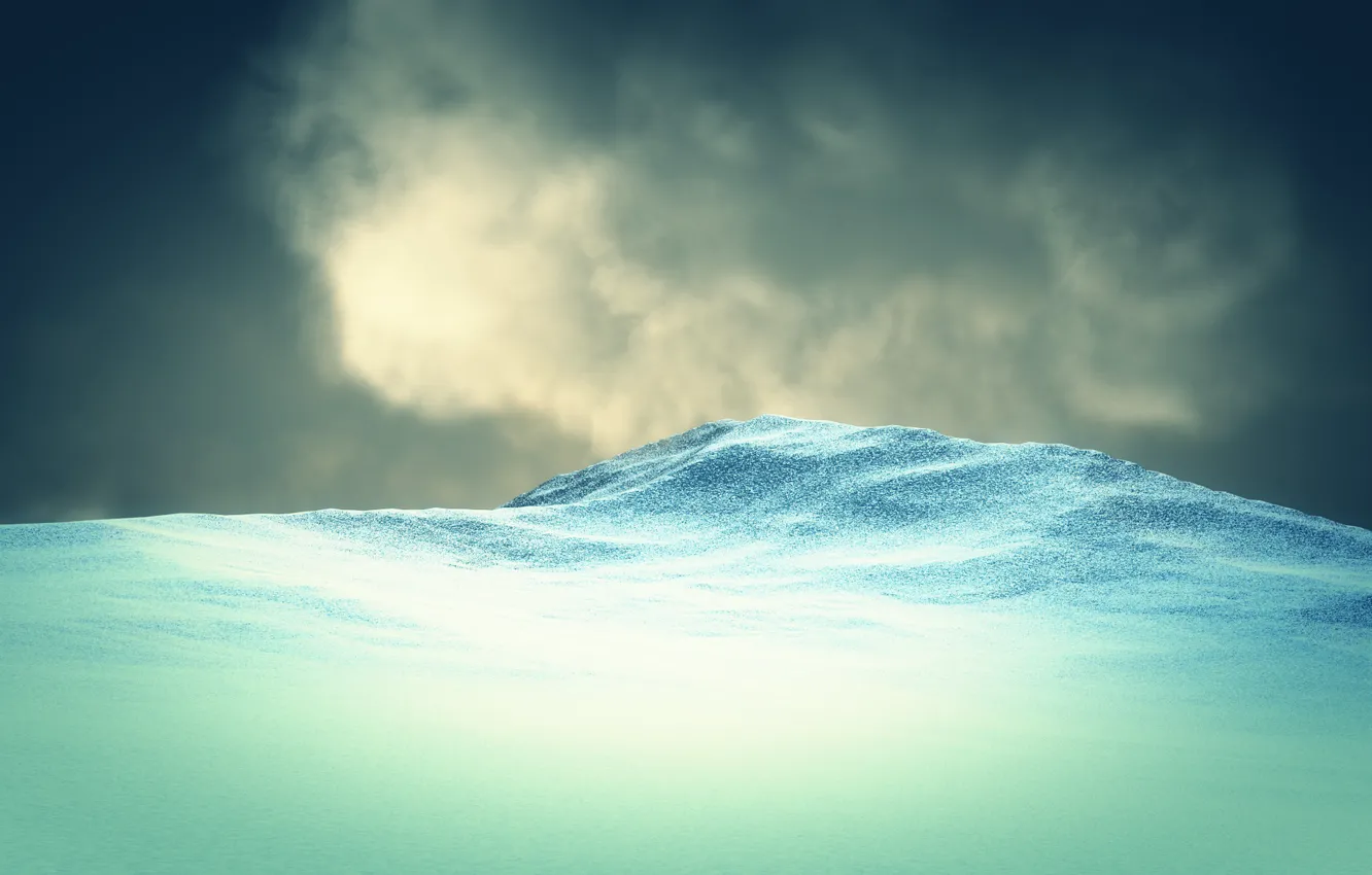 Photo wallpaper snow, landscapes, rendering, looks