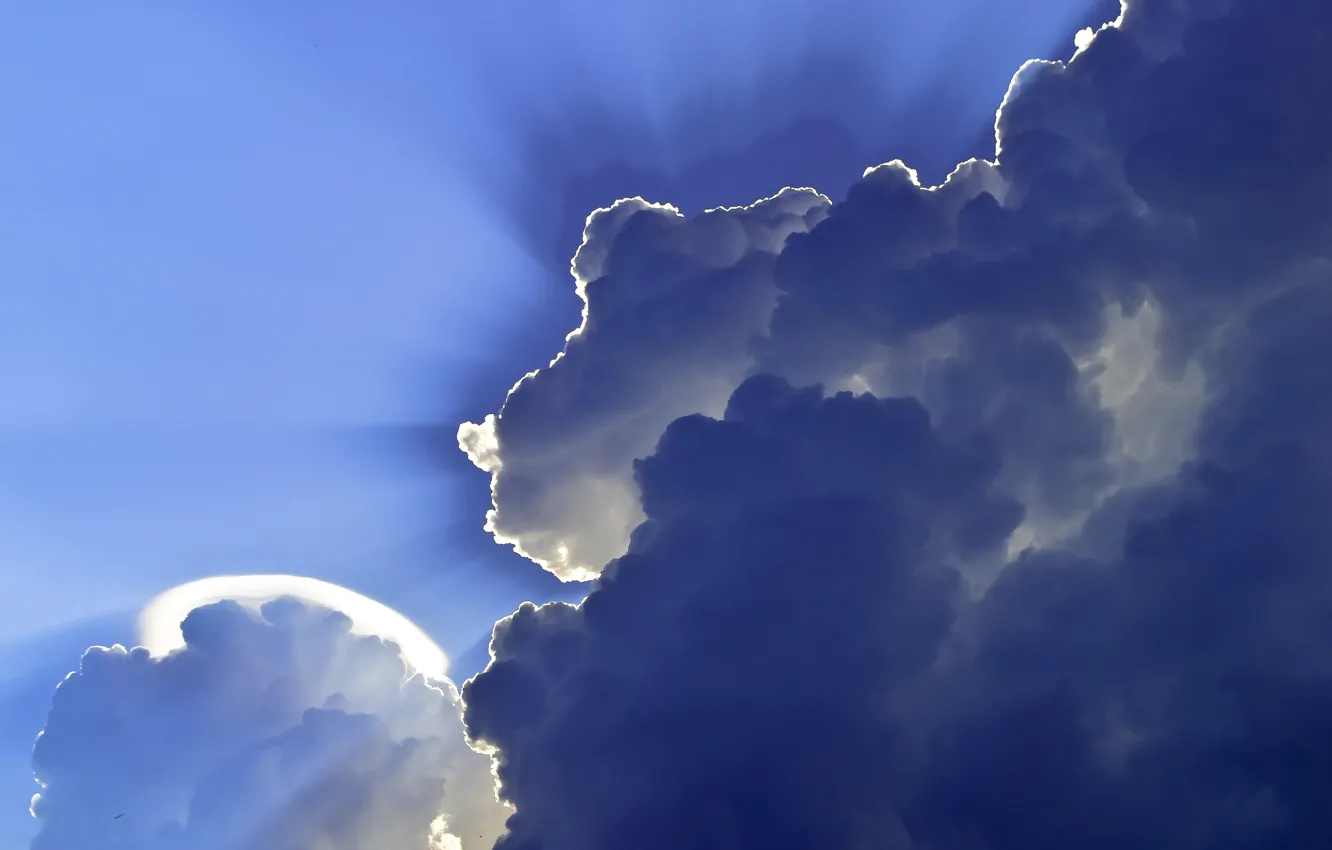 Photo wallpaper the sky, clouds, clouds