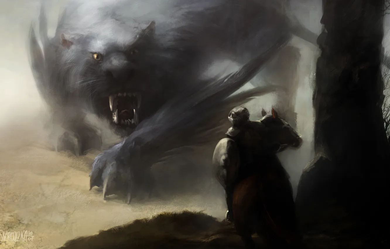 Photo wallpaper look, horse, armor, being, fangs, helmet, beast, shield