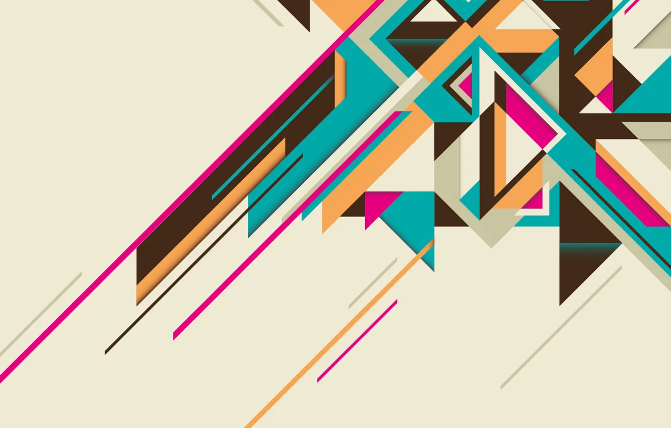 Photo wallpaper abstraction, vector, geometry, color