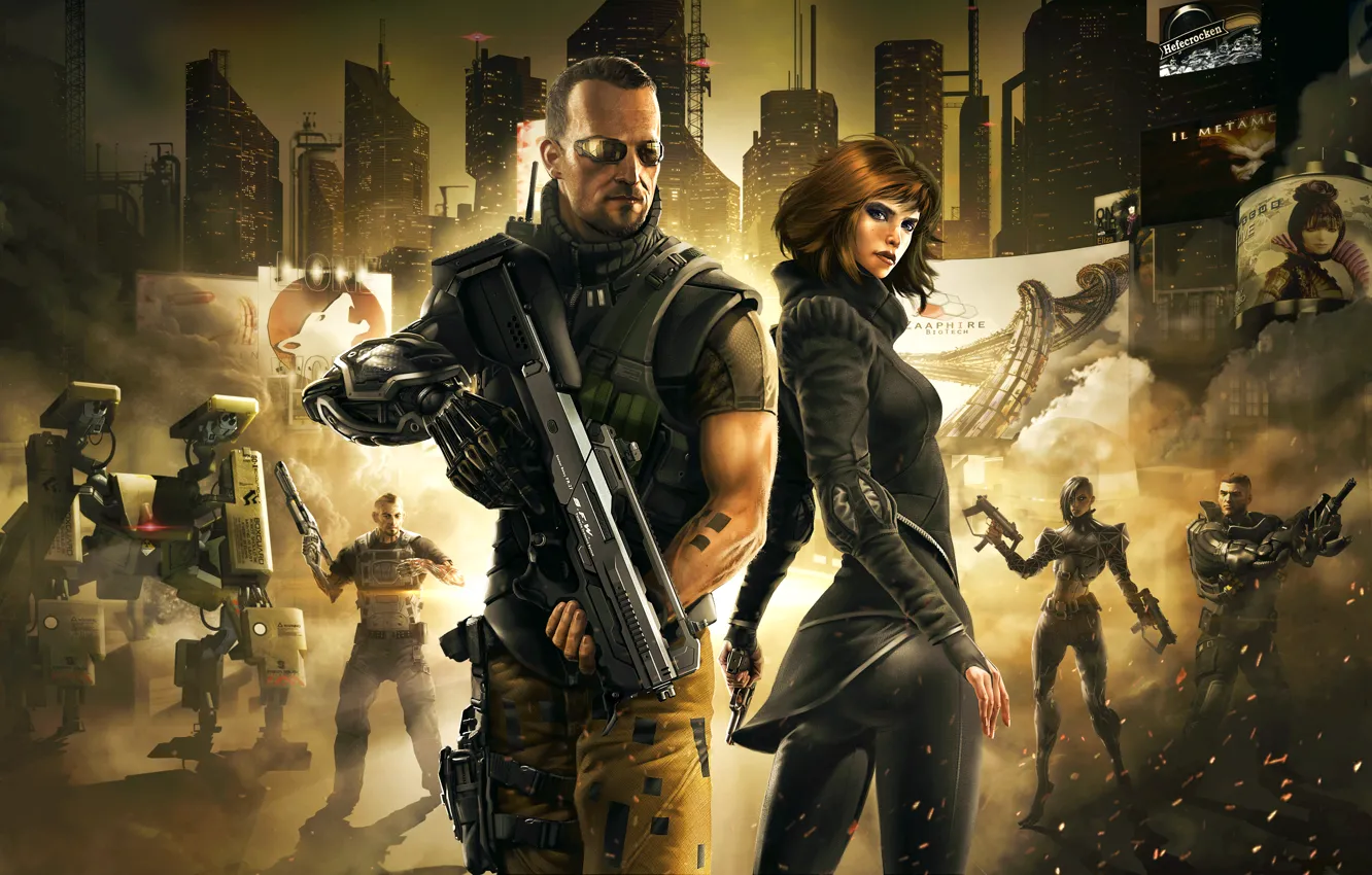 Photo wallpaper robot, cyborg, cyberpunk, bot, Characters, Ben Saxon, 80-X Boxguard, Janus