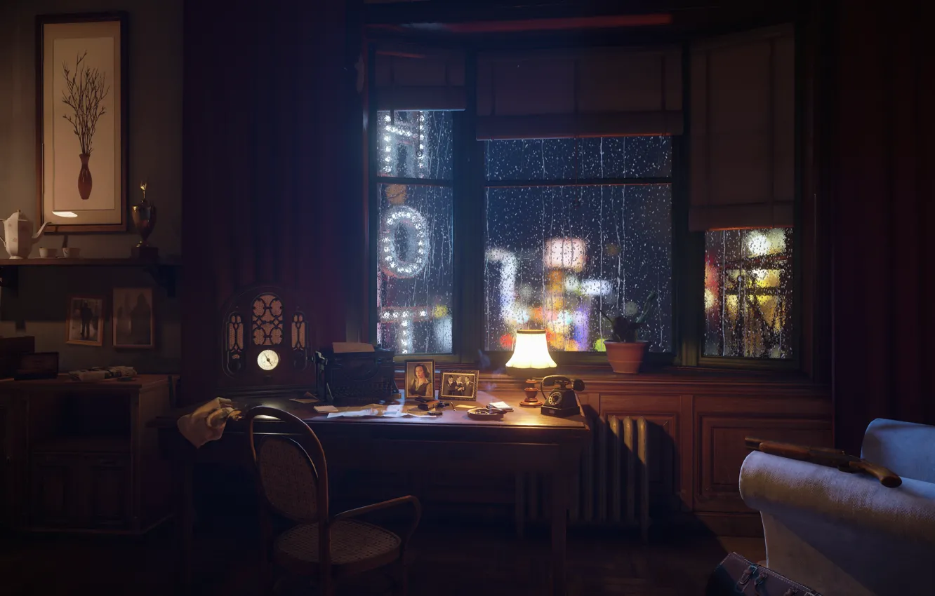 Photo wallpaper night, city, neon, day, sign, night city, slush, the city of lost heaven