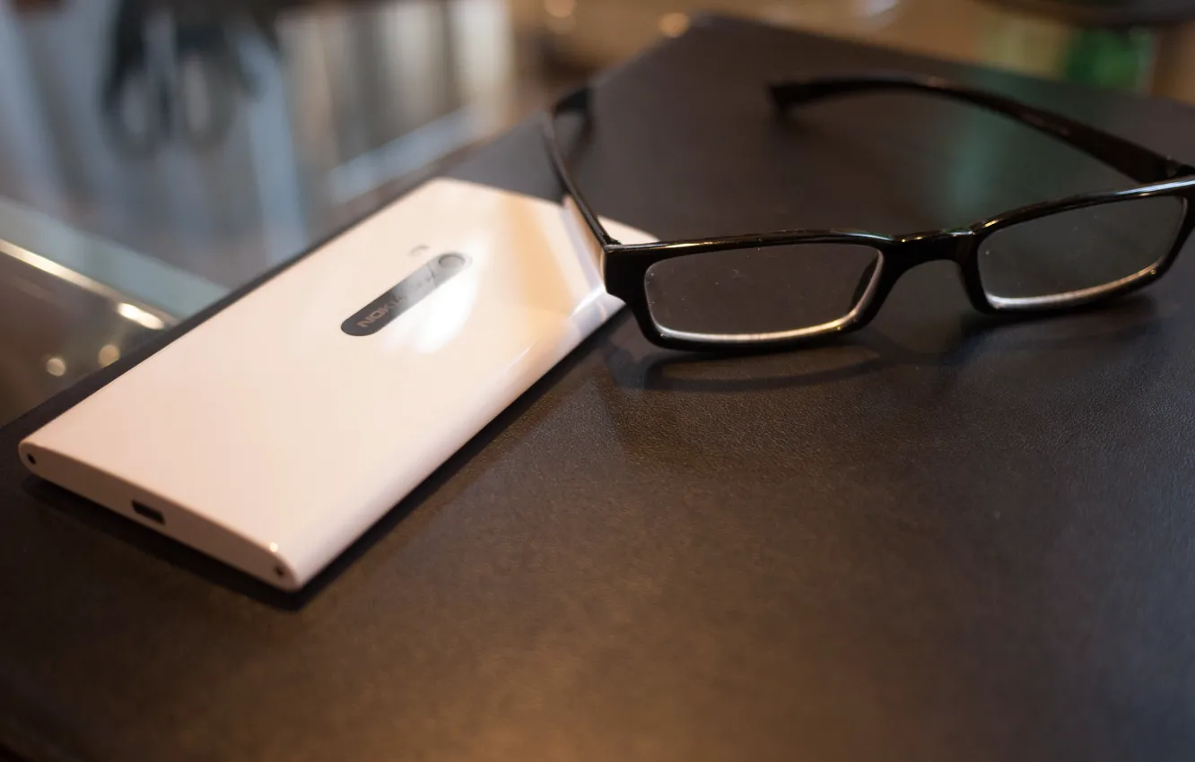 Photo wallpaper white, glasses, smartphone, nokia, 920, windows phone 8, lumia