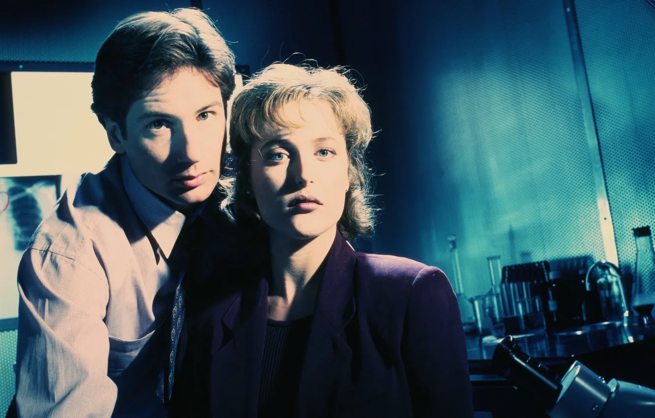 Photo wallpaper The X-Files, David Duchovny, Classified material, Gillian Anderson, Dana Scully, Fox Mulder