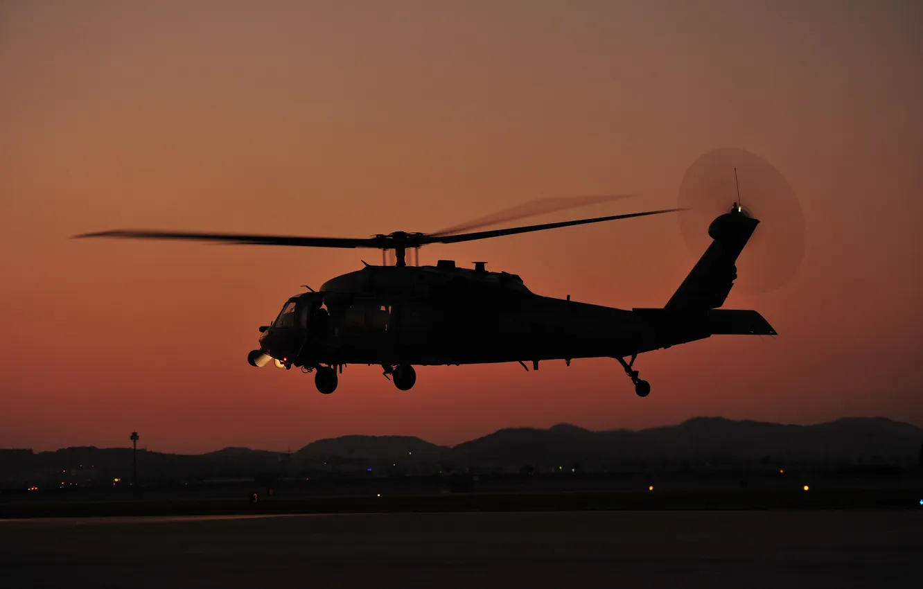Photo wallpaper helicopter, combat, HH-60G, Pave Hawk