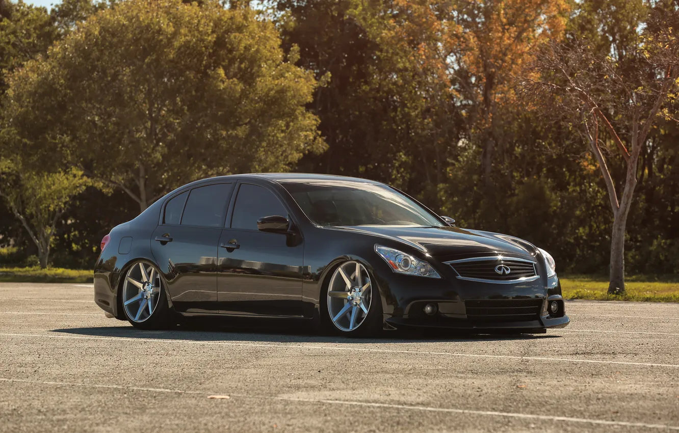 Photo wallpaper black, tuning, Infiniti, drives, black, infiniti, tuning, Sedan