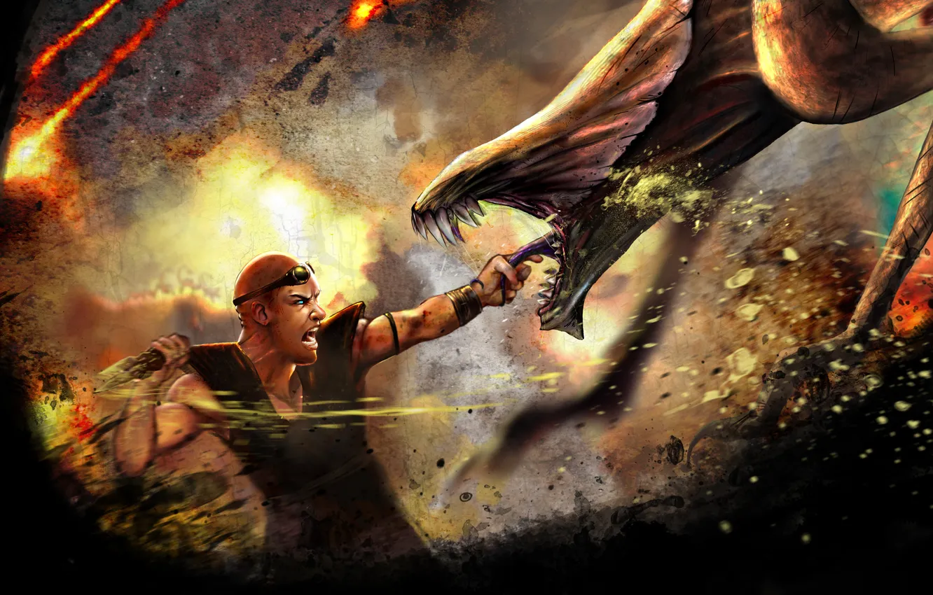 Photo wallpaper fiction, monster, art, mouth, Riddick, Riddick