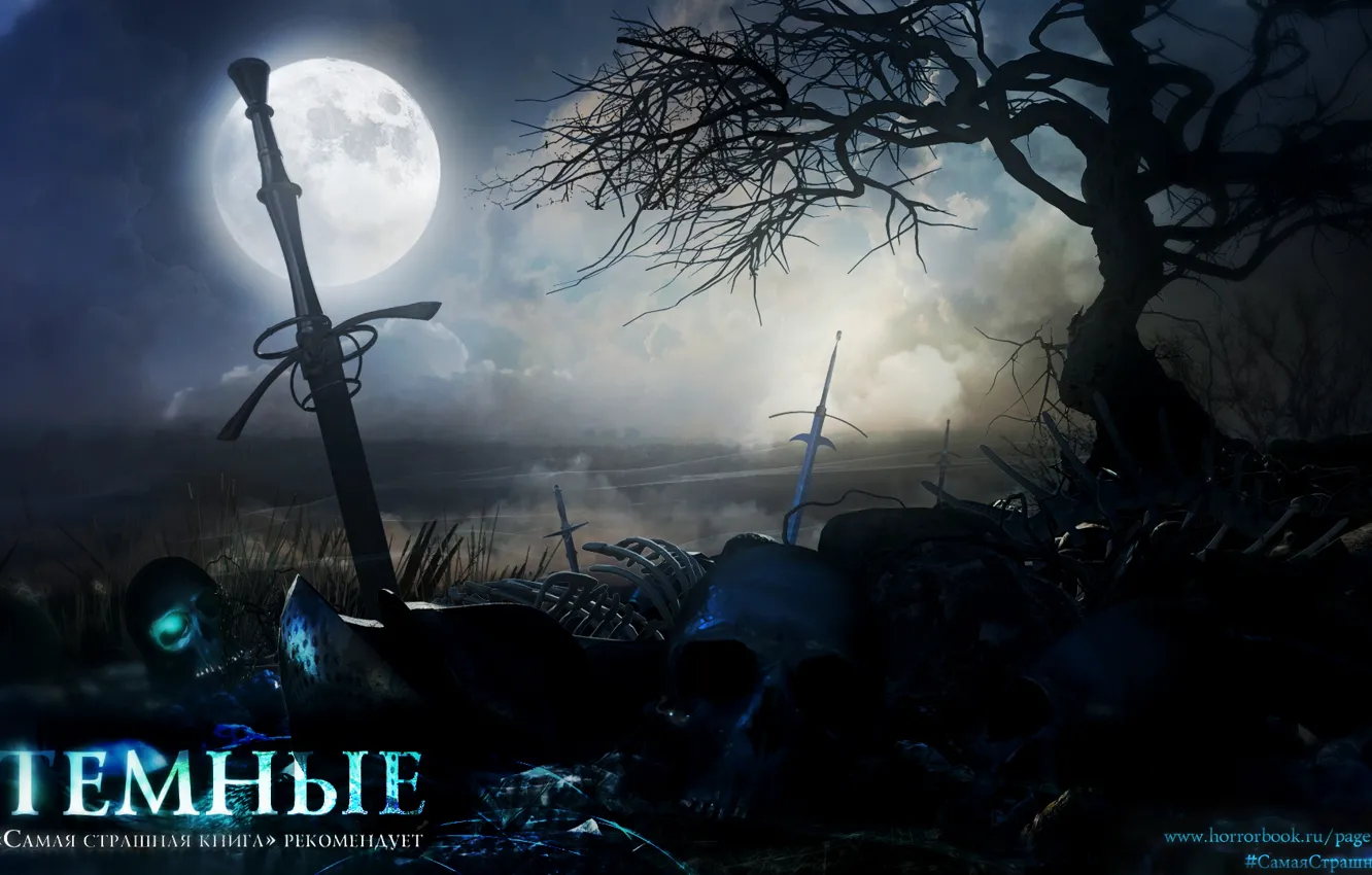 Photo wallpaper skull, sword, fantasy, witchcraft, the middle ages