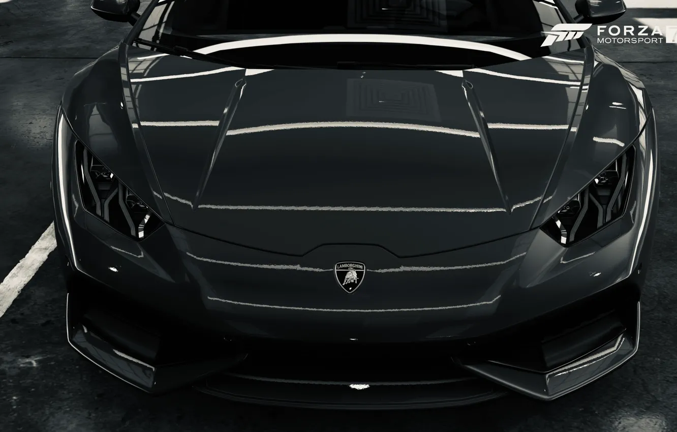 Photo wallpaper HDR, Lamborghini, game, Front, Silver, Huracan, Lamborghini Huracan, Filter
