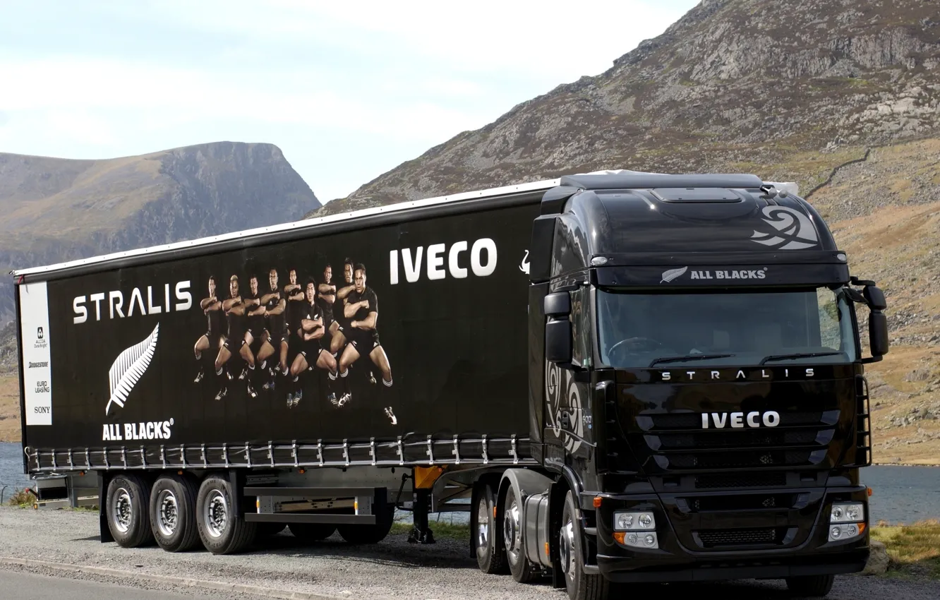 Photo wallpaper Black, Truck, Tractor Truck, Other, IVECO