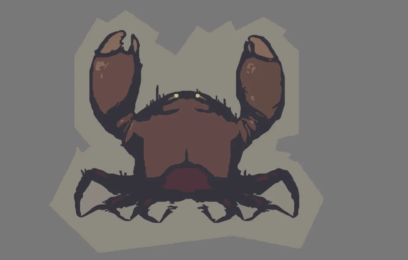 Photo wallpaper crab, minimalism, cartoon