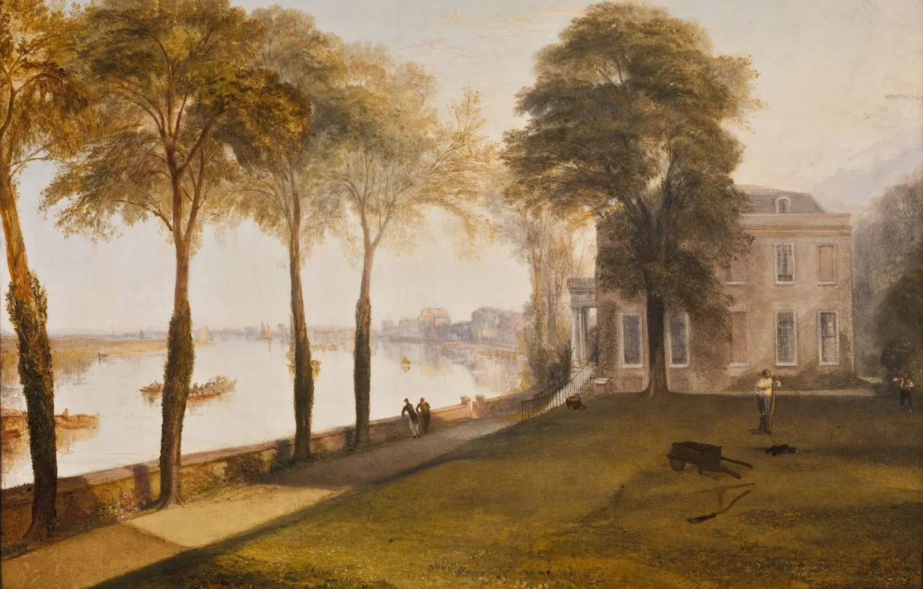 Photo wallpaper picture, painting, painting, Early Summer Morning, Mortlake Terrace, Joseph Mallord William Turner