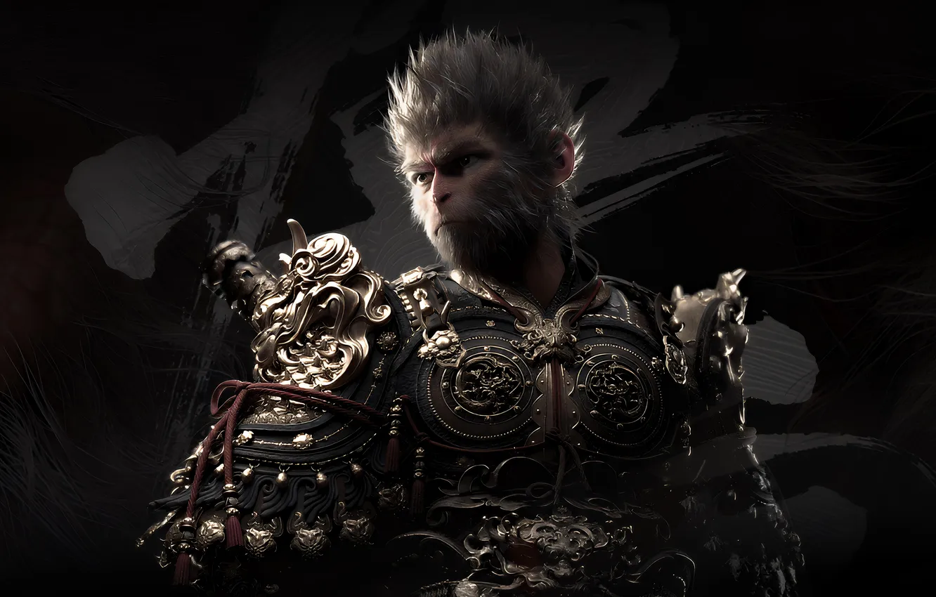 Photo wallpaper games, 2024 Games, Black Myth: Wukong, Dark theme, Destined One