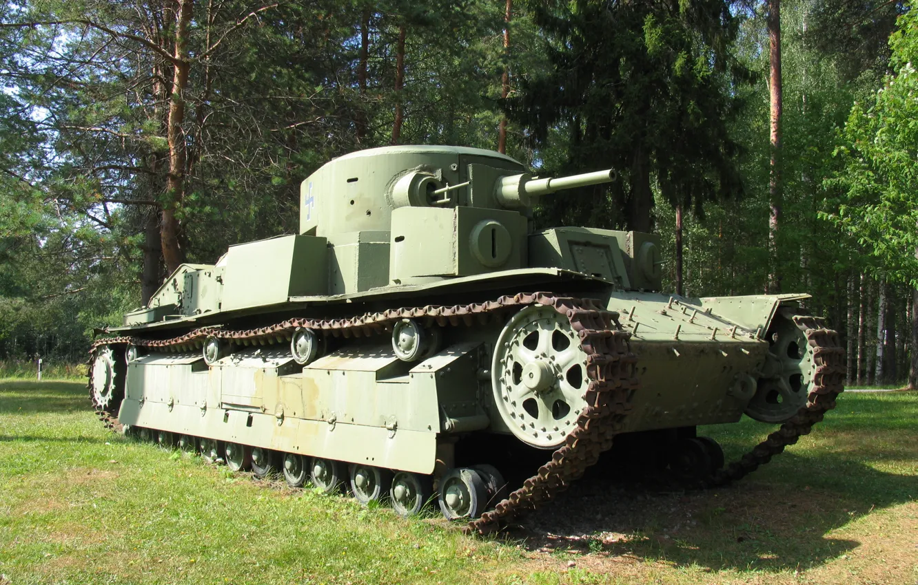 Photo wallpaper tank, Soviet, average, T-28