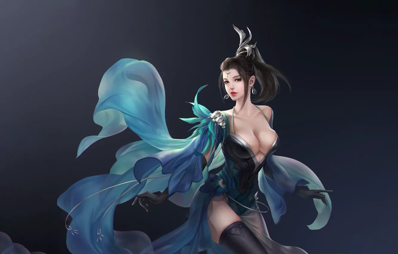 Photo wallpaper Girl, Fantasy, Beautiful, Art, Asian, Style, Illustration, Asia