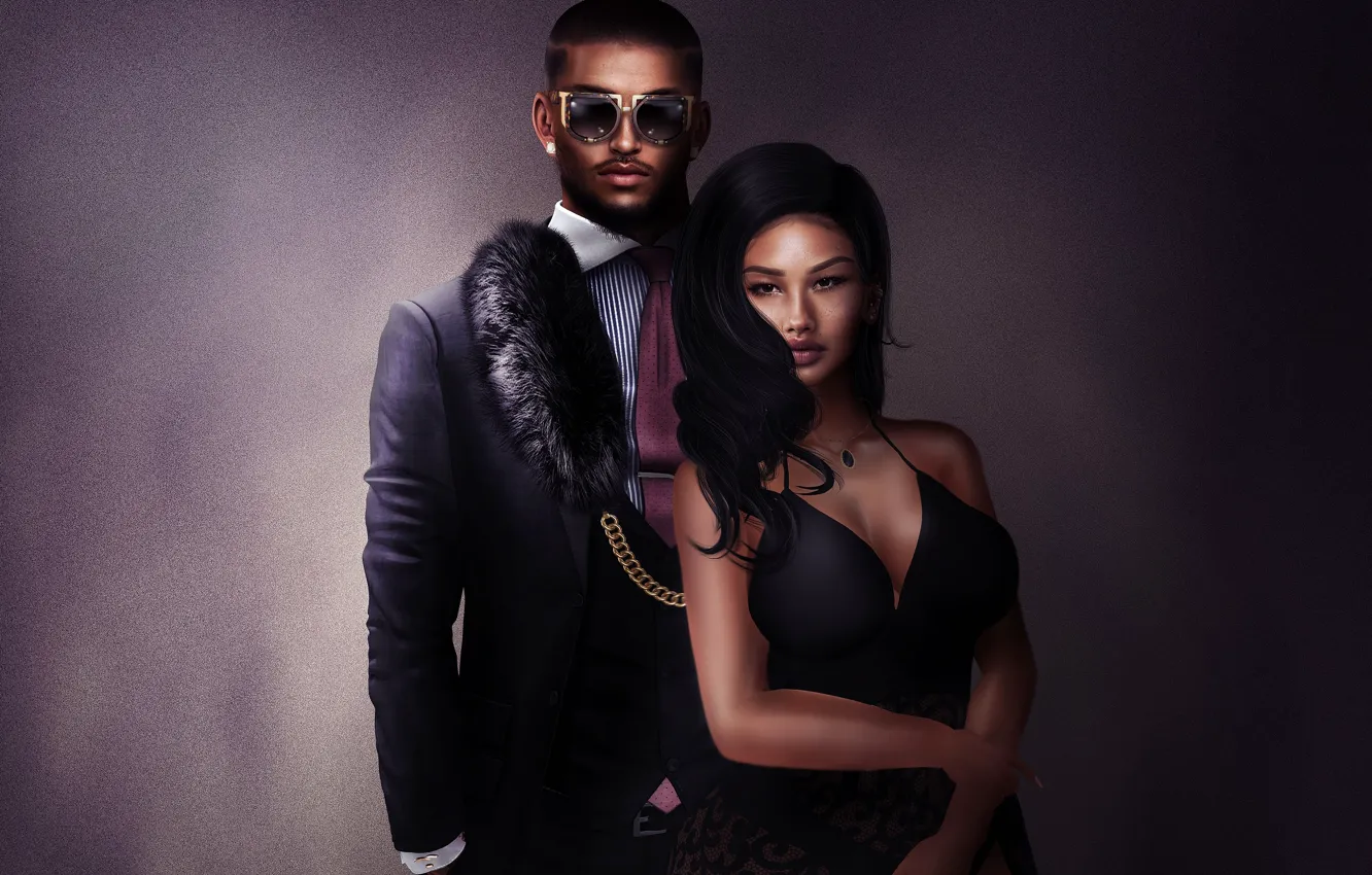 Photo wallpaper background, pair, guy, Girl