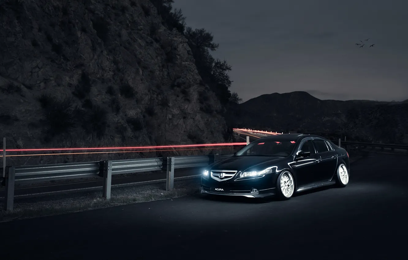 Photo wallpaper night, honda, Honda, accord, chord, acura, stance, Acura