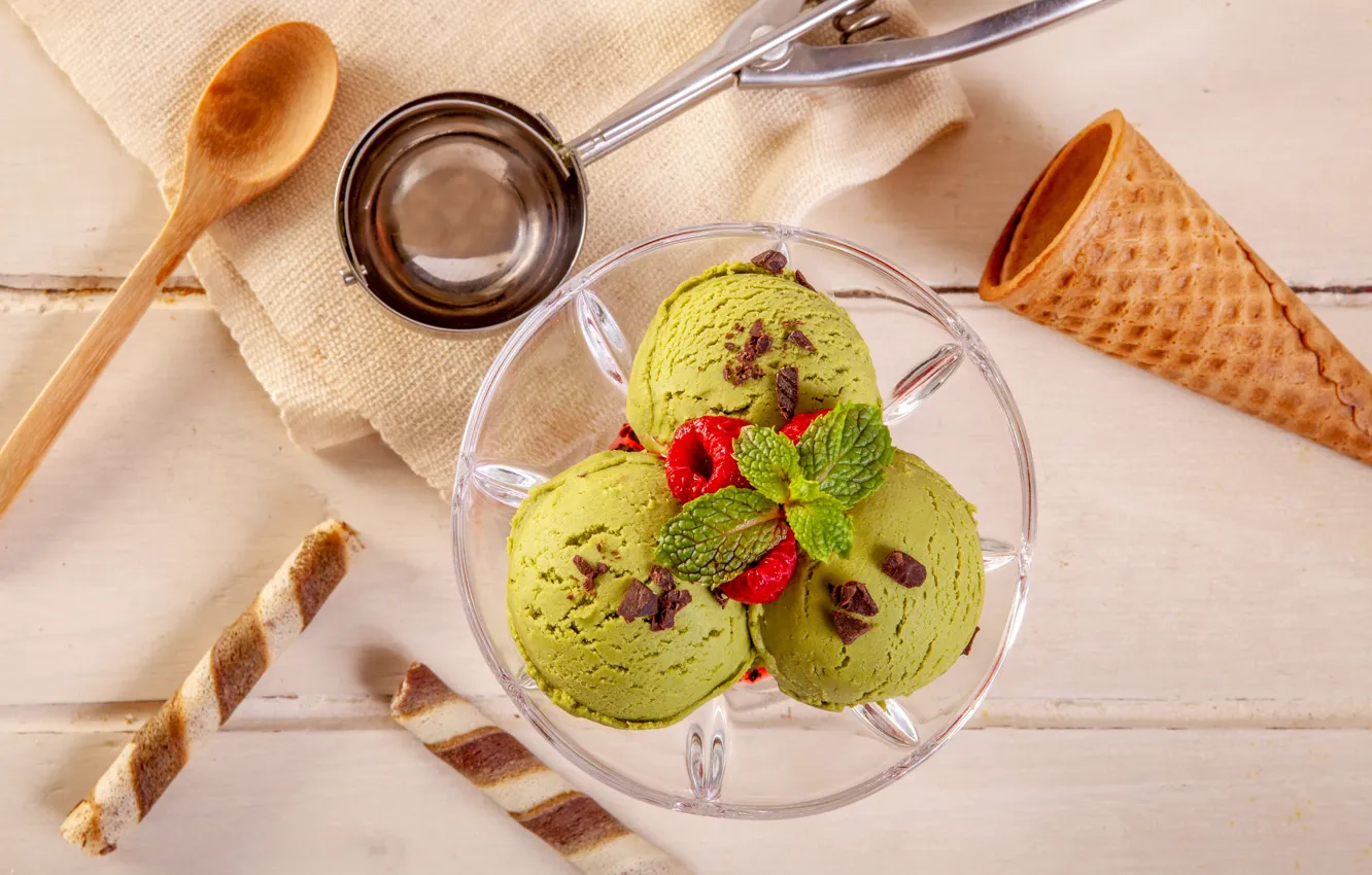 Photo wallpaper sticks, ice cream, dessert