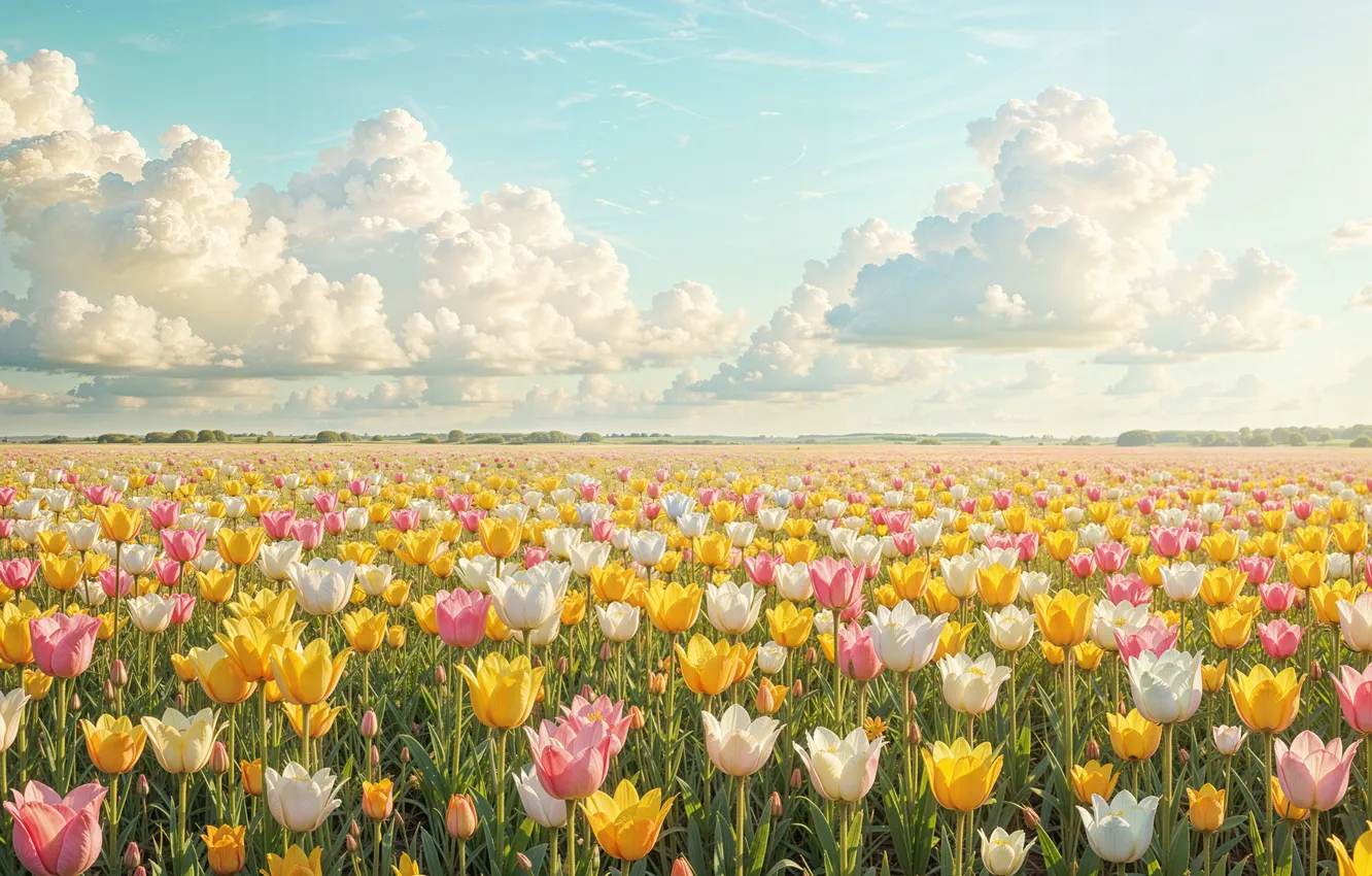 Photo wallpaper flowers, mountains, spring, colorful, meadow, blossom, flowers, mountains