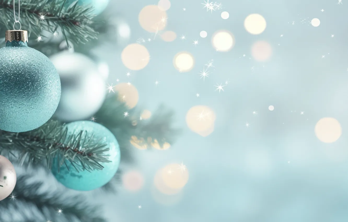 Photo wallpaper decoration, background, balls, tree, new year, Christmas, Christmas, balls