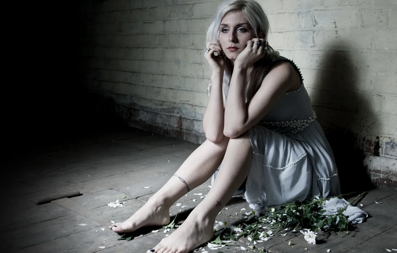 Photo wallpaper girl, pose, background