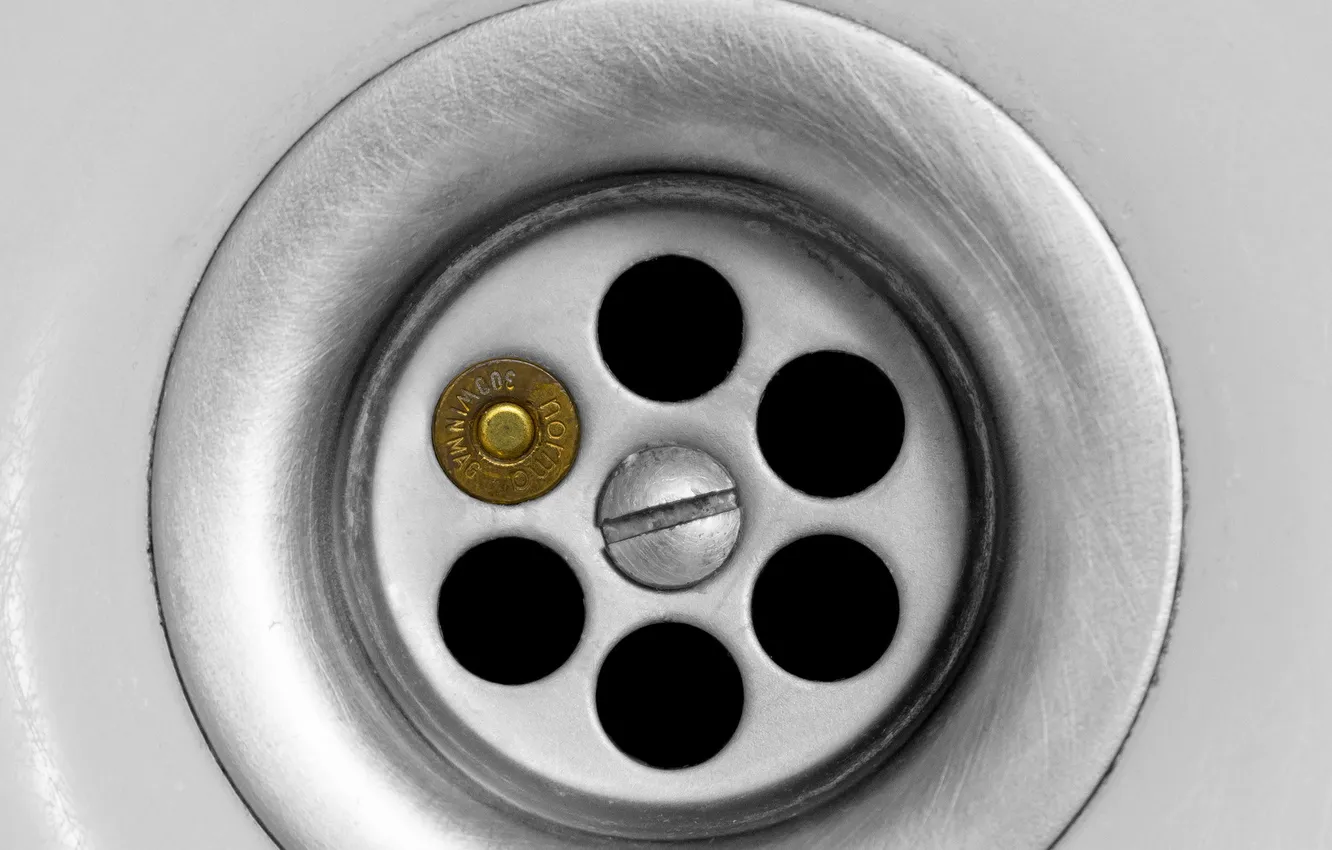 Photo wallpaper gun, message, shot, sink, waste