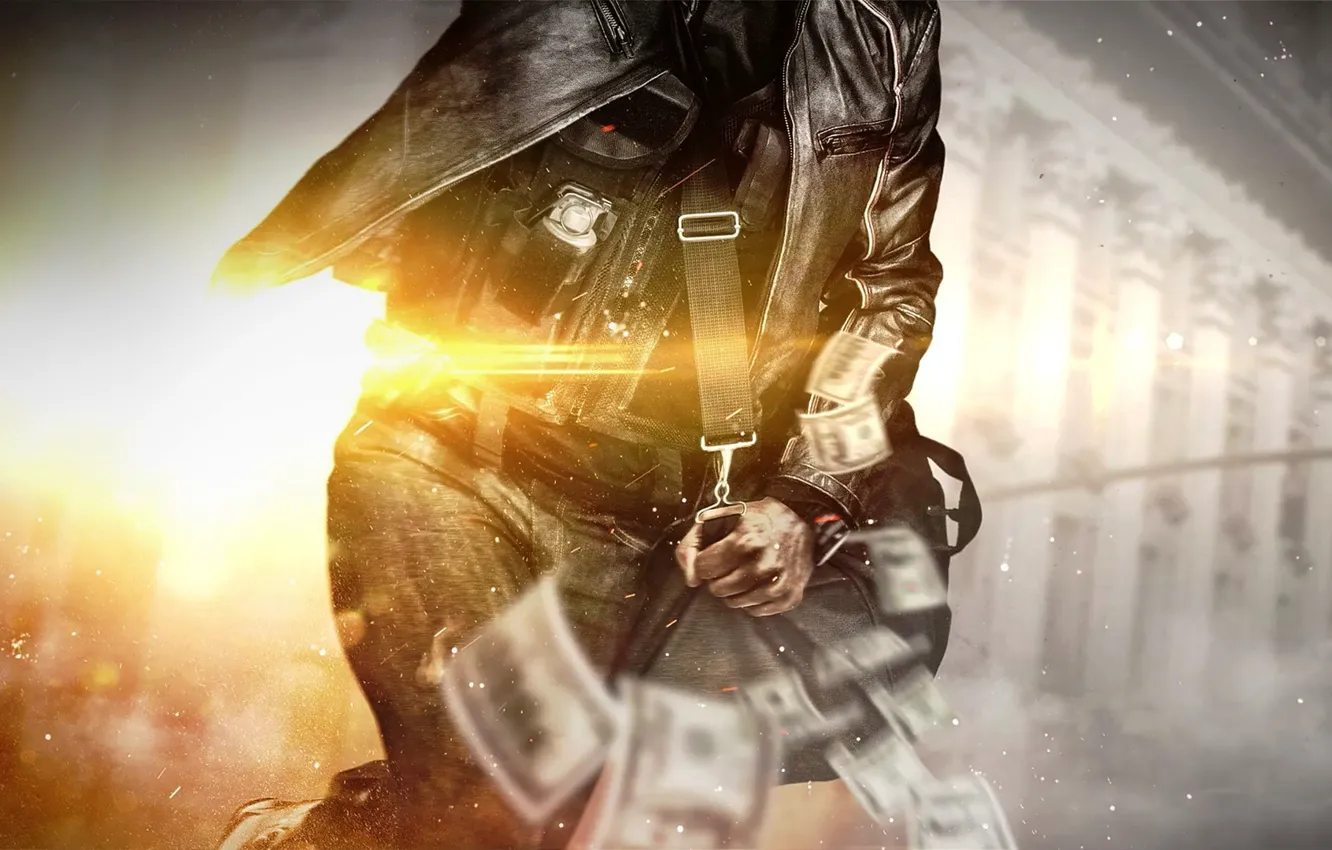 Photo wallpaper Light, Money, Bag, Electronic Arts, DLC, Visceral Games, The vest, Battlefield: Hardline