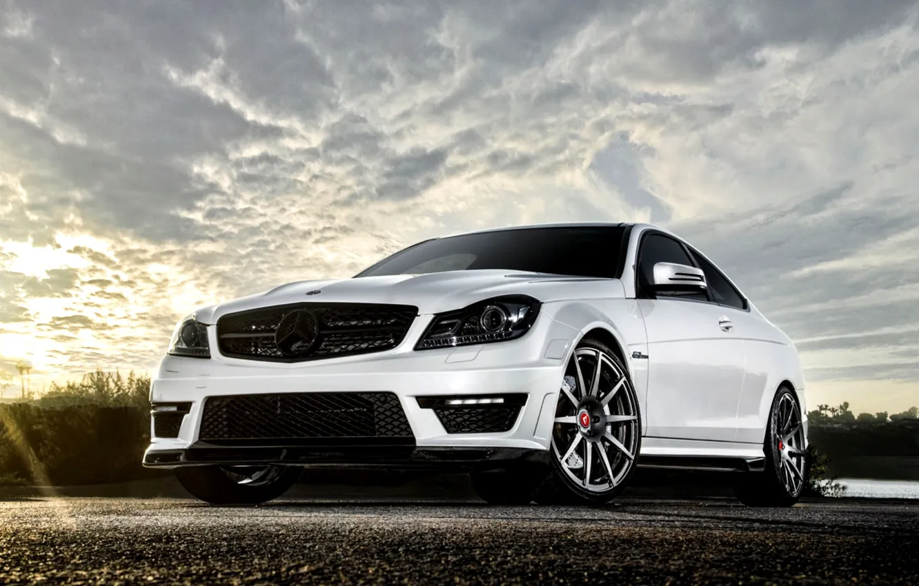 Photo wallpaper White, Machine, Tuning, Mercedes, Desktop, Mercedes, Benz, Car