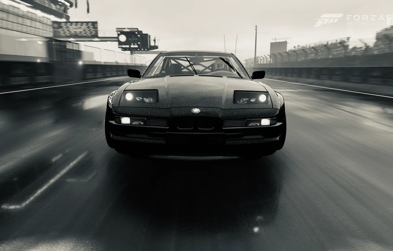 Photo wallpaper HDR, BMW, game, rain, FM7, UHD, Forza Motorsport 7, XBox One X