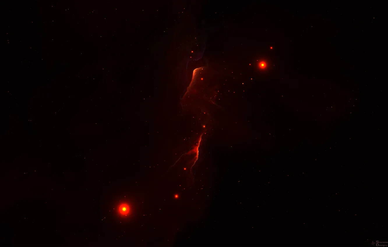 Photo wallpaper fiction, stars, nebula, StarkitecktDesigns, by StarkitecktDesigns, Red Flames, space, nebula