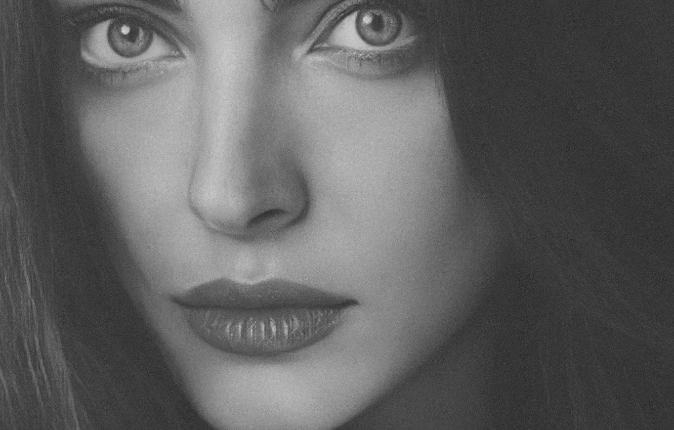 Photo wallpaper portrait, black and white, Artur Politov