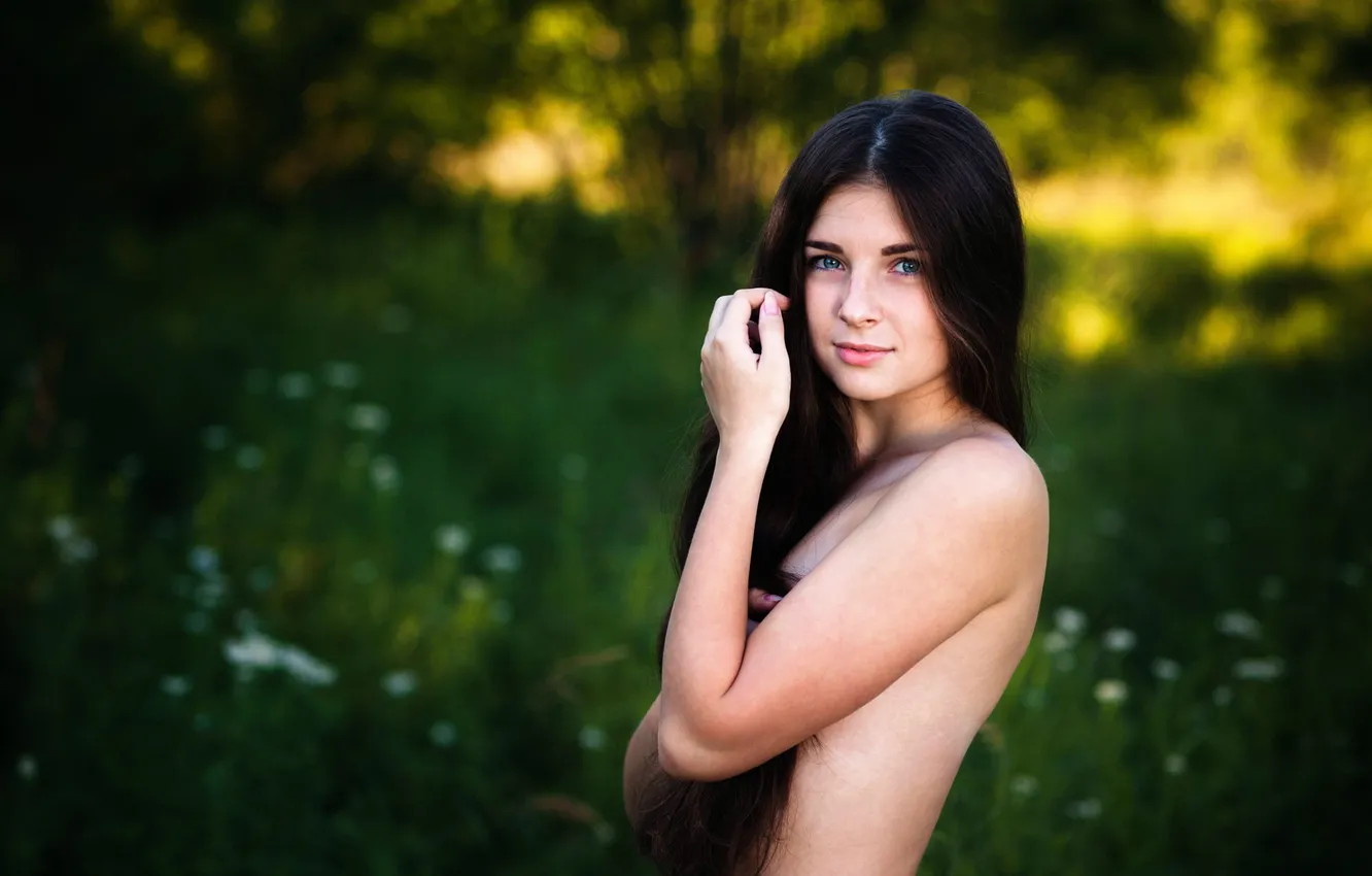 Photo wallpaper smile, sponge, the beauty, cutie, Julia