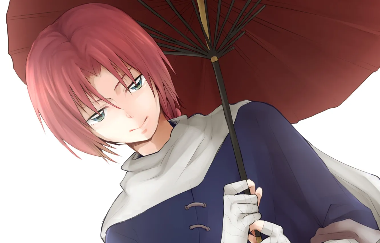 Photo wallpaper umbrella, anime, art, guy, gintama