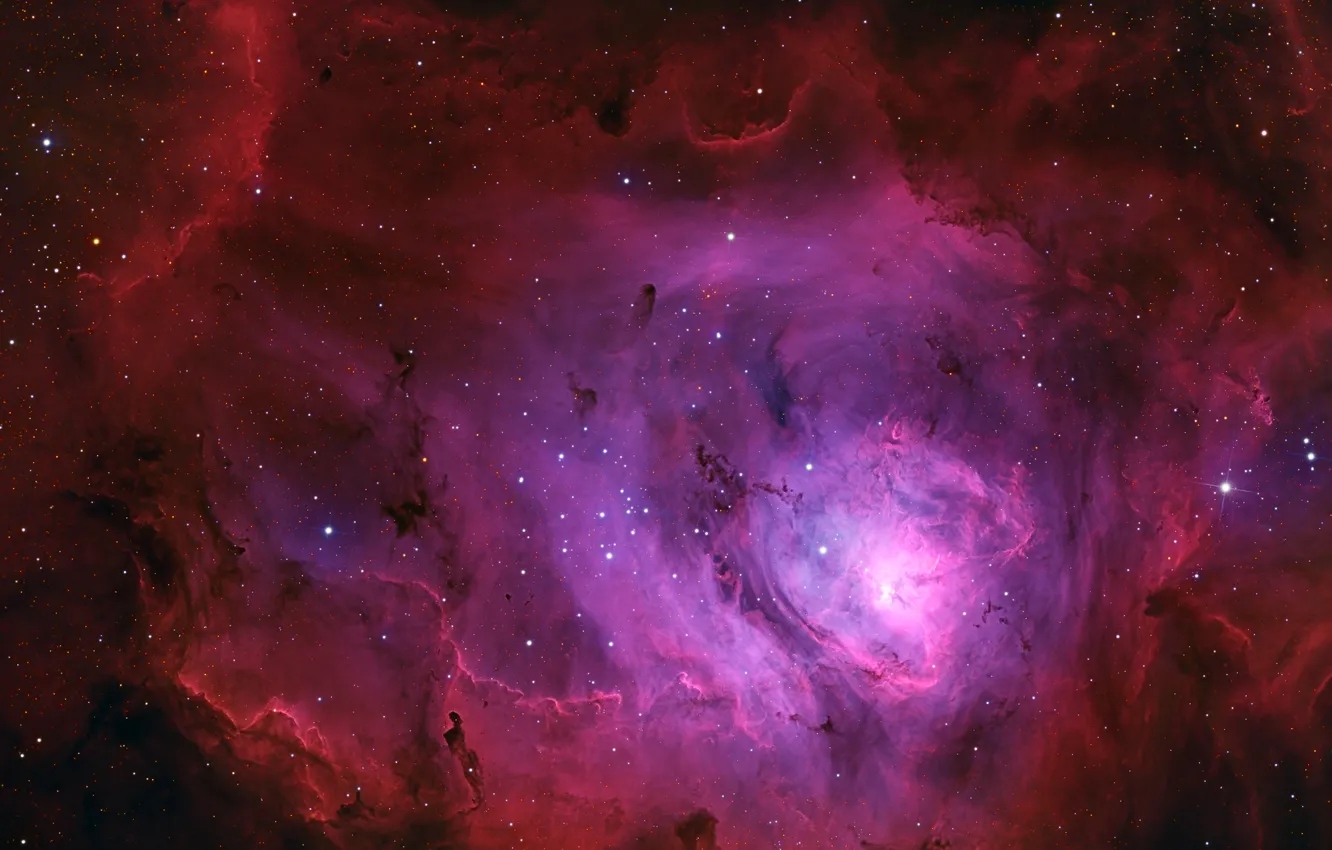 Photo wallpaper nebula, Laguna, constellation, NGC 6523