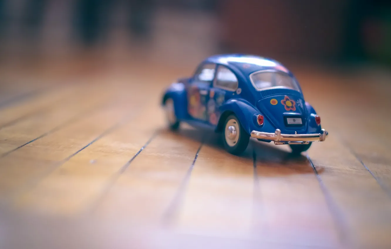 Photo wallpaper machine, auto, toy, car, blue