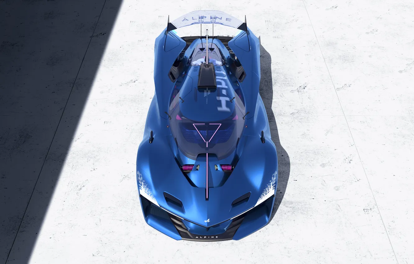 Photo wallpaper the concept car, hybrid, hypercar, Alpine, alpenglow, hydrogen, hydrogen, 2024