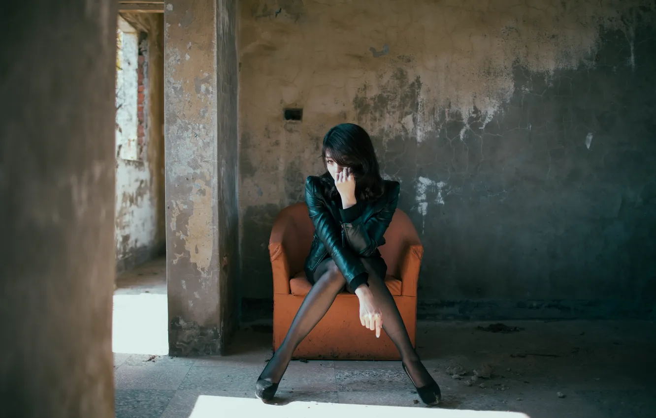 Photo wallpaper look, girl, background