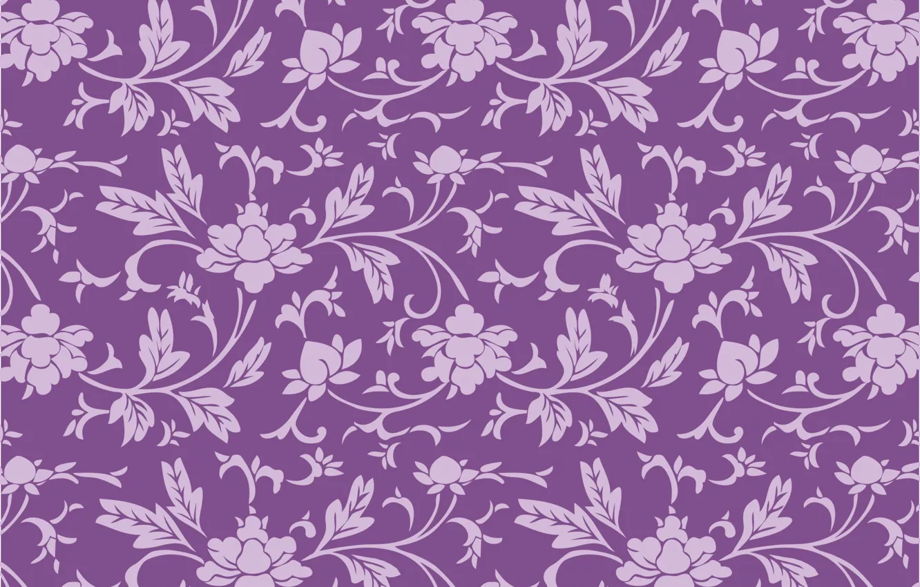 Photo wallpaper flowers, background, pattern, Purple, Wallpaper, Background, Floral