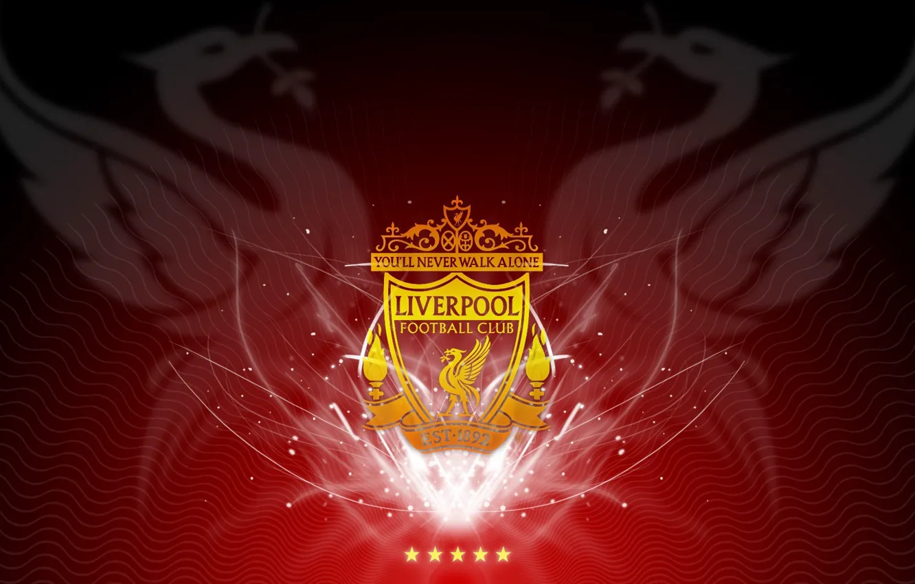 Photo wallpaper logo, england, football, soccer, liverpool