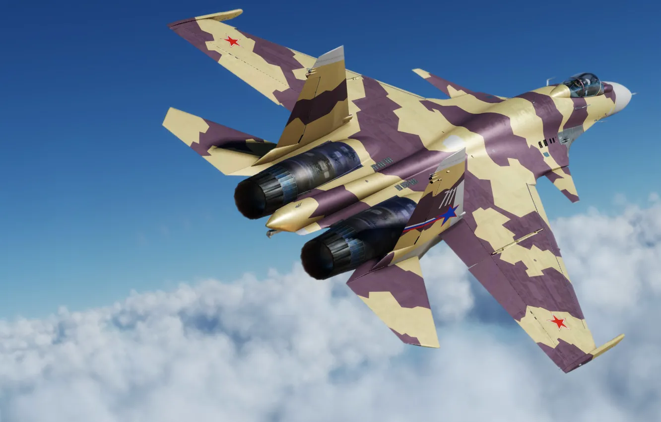 Photo wallpaper fighter, Sukhoi, Su-37