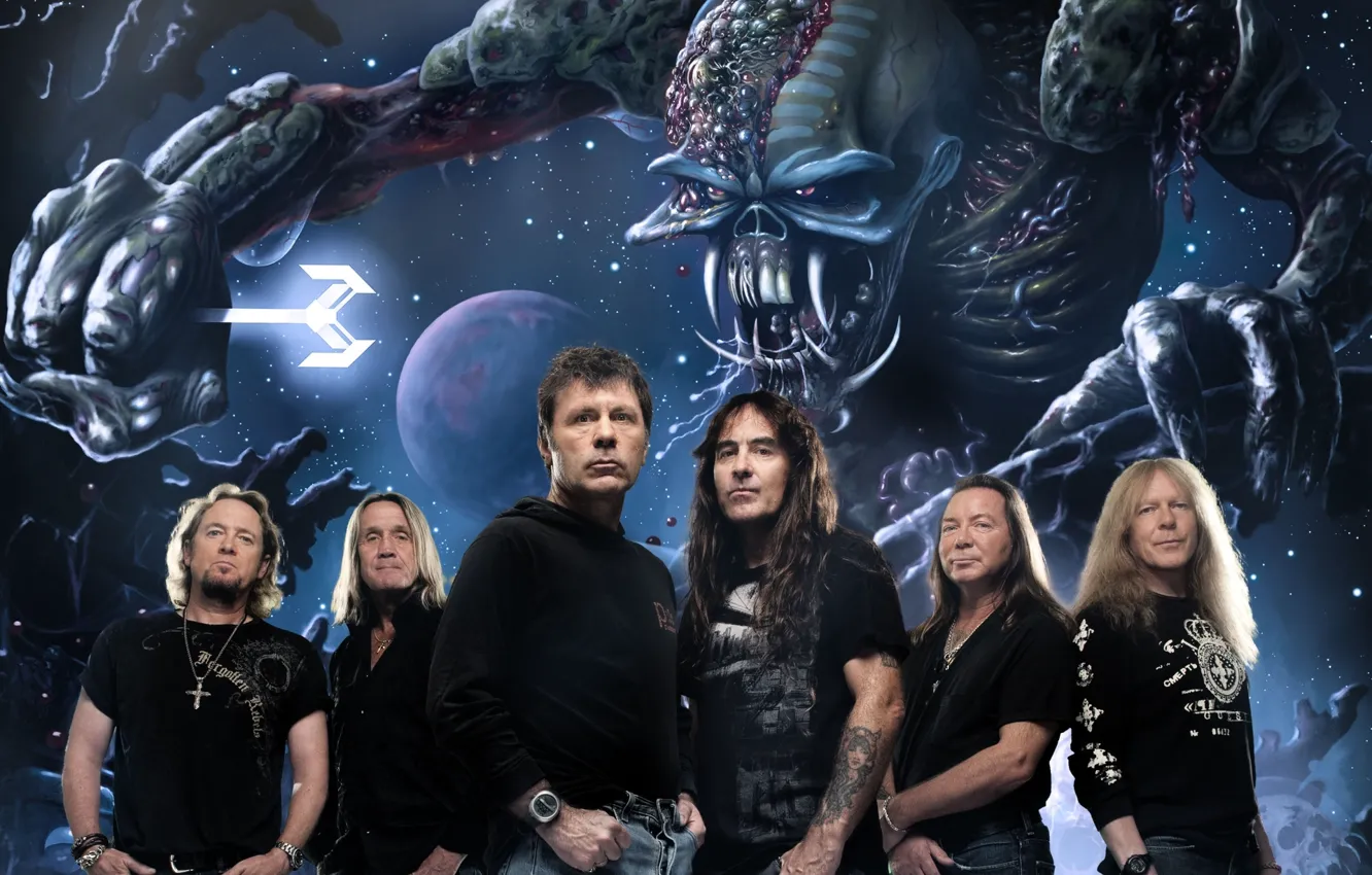 Photo wallpaper monster, rock band, Iron Maiden, heavy meta, Iron maiden