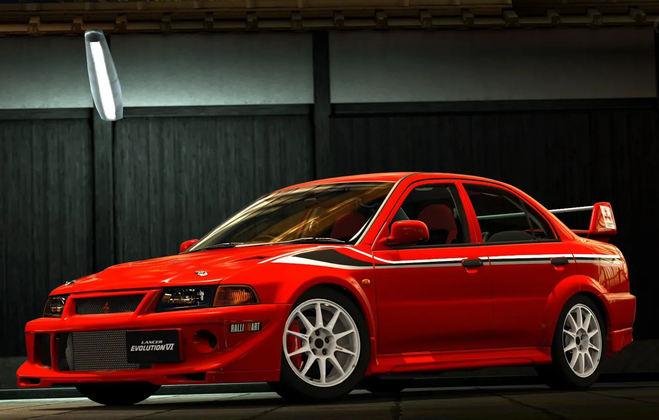 Photo wallpaper Mitsubishi, Evolution, The front, TME, Evo 6